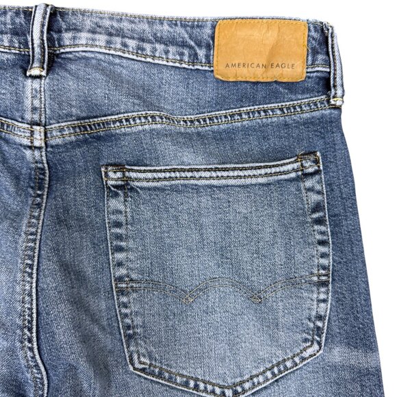 Men's AMERICAN EAGLE Flex Relaxed Straight‎ Jeans | Size 32W X 34L - Picture 4 of 10